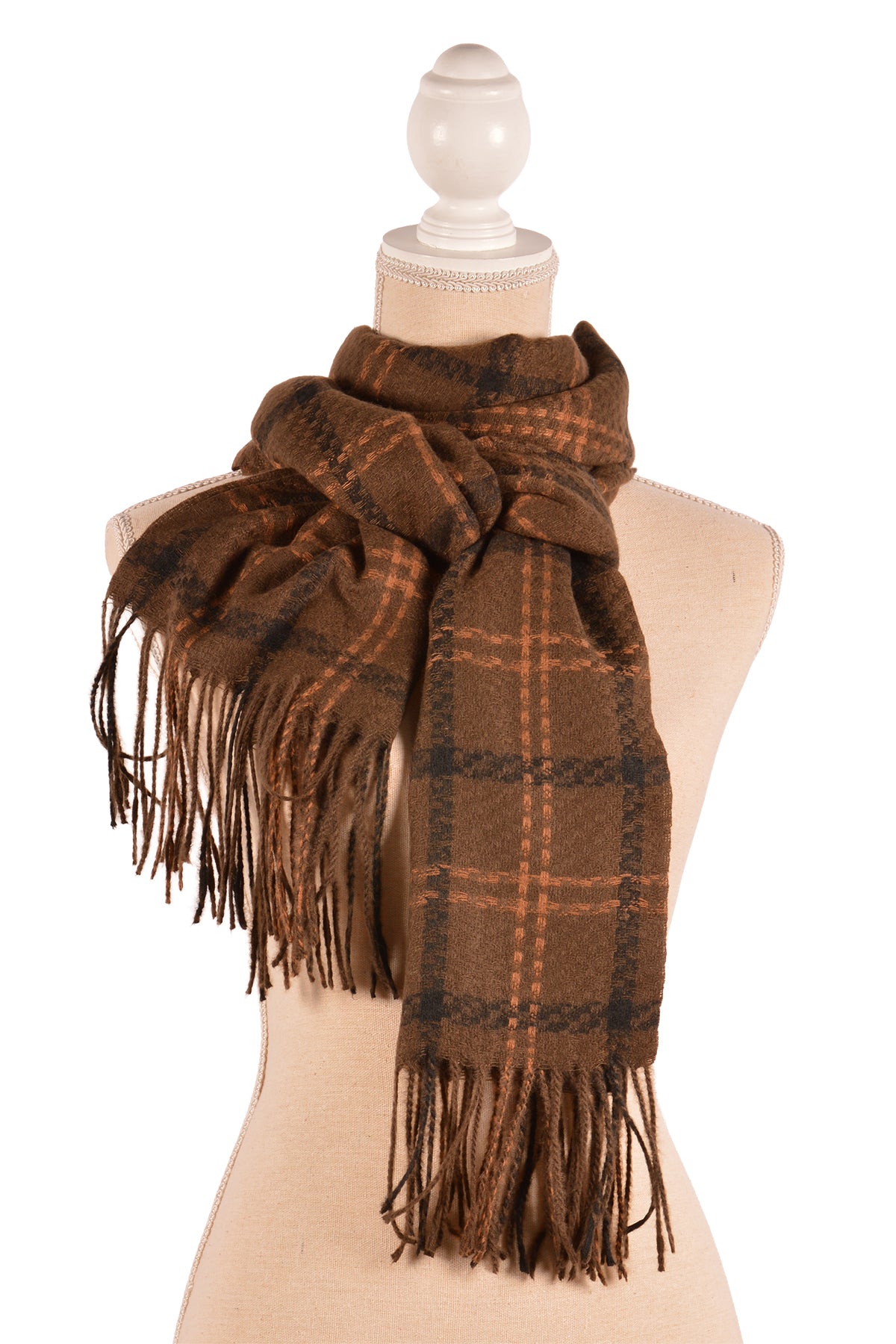 BR 26X72" LG PLAID SCARF