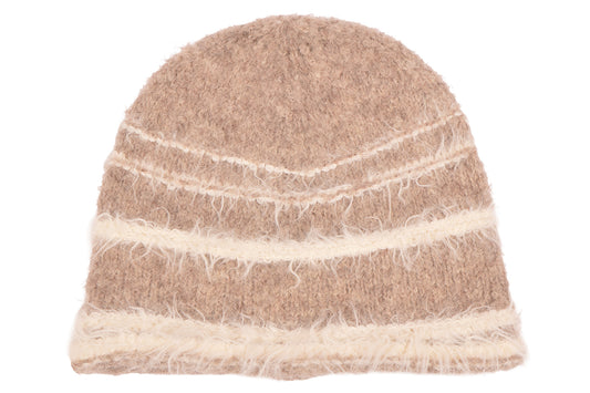 TA STRIPE FRAY KNIT HAT