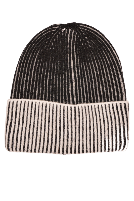 BK VERTICAL STRIPE KNIT HAT