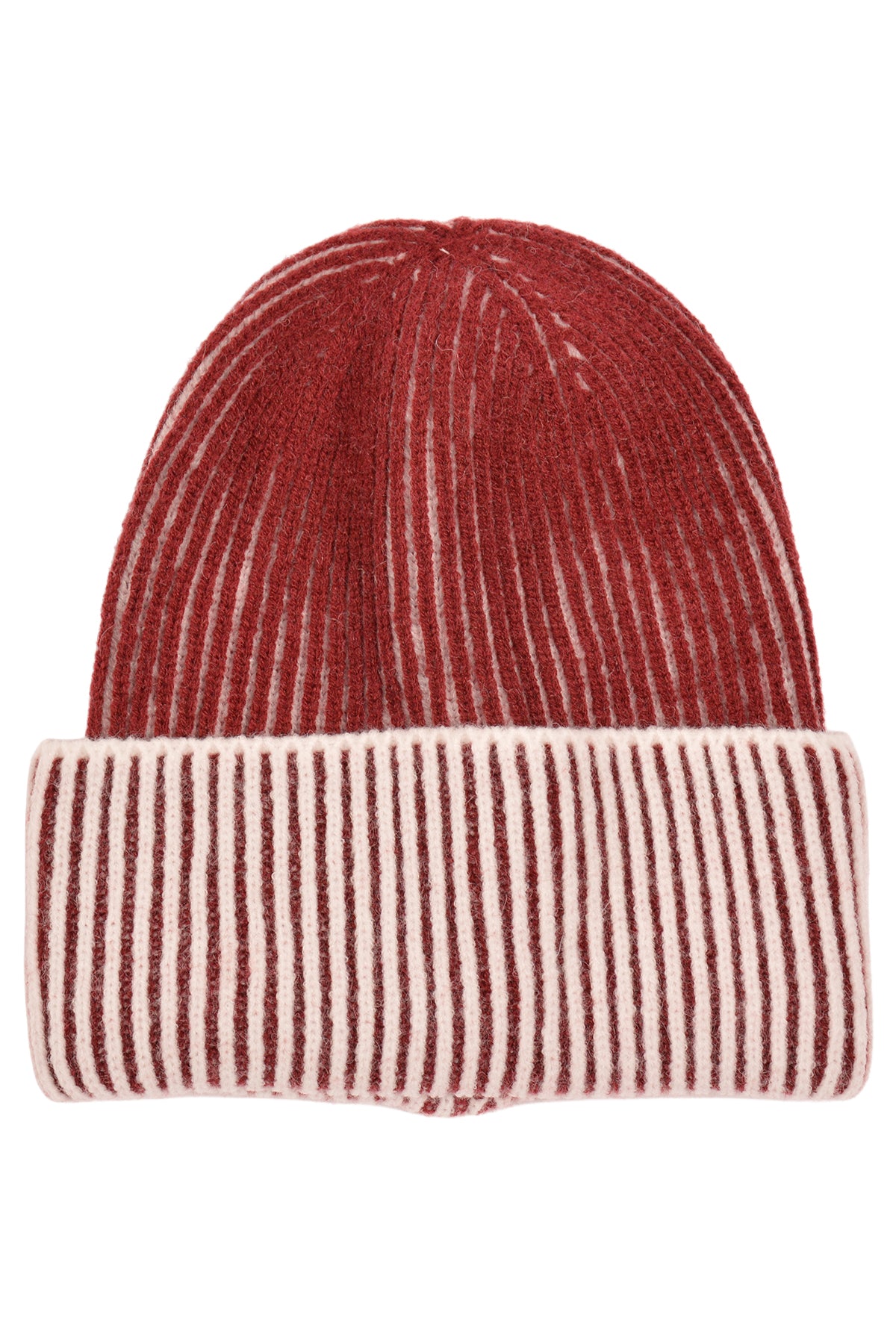 BU VERTICAL STRIPE KNIT HAT