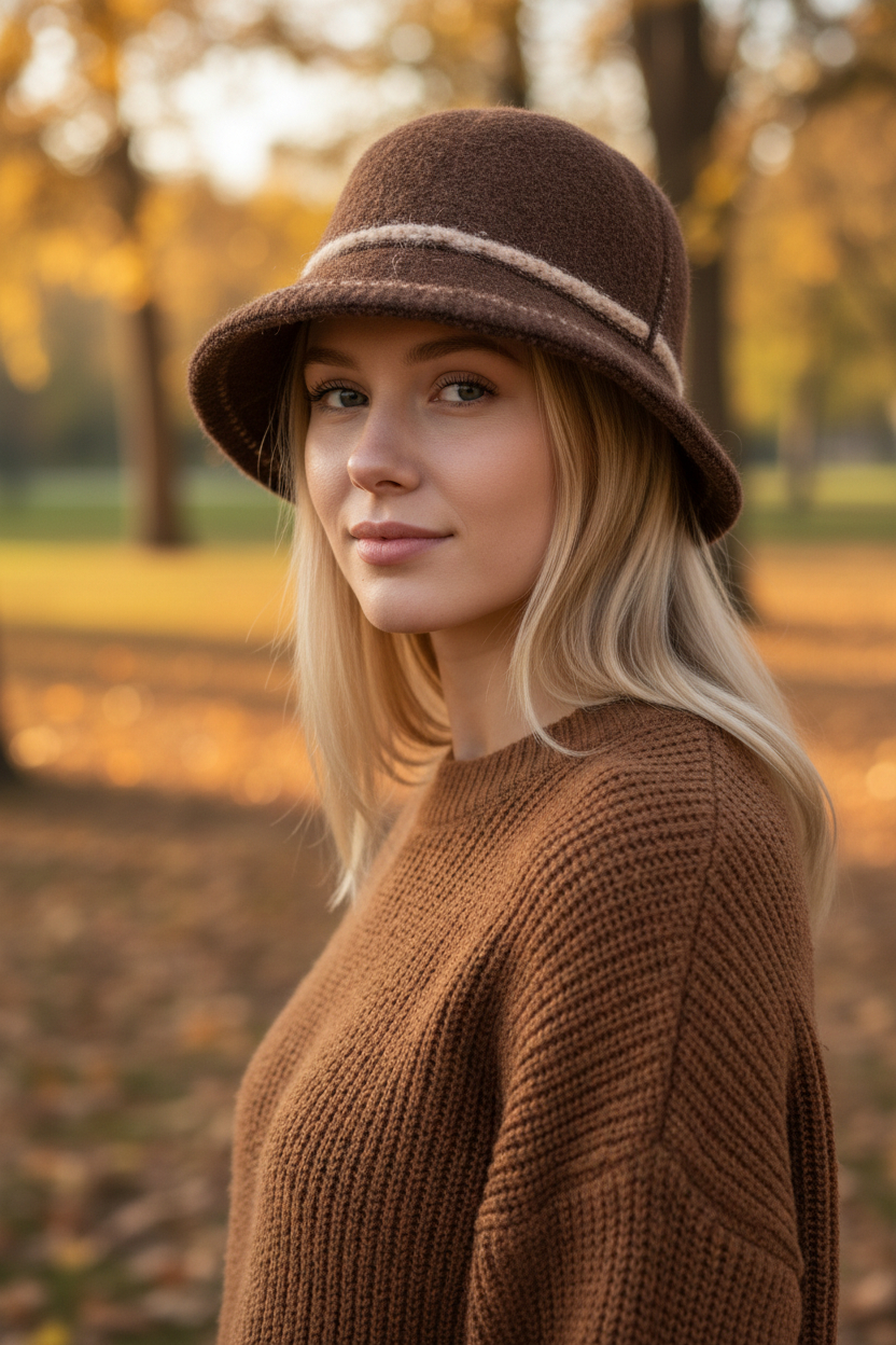 BR BUCKET HAT WITH STRIPE