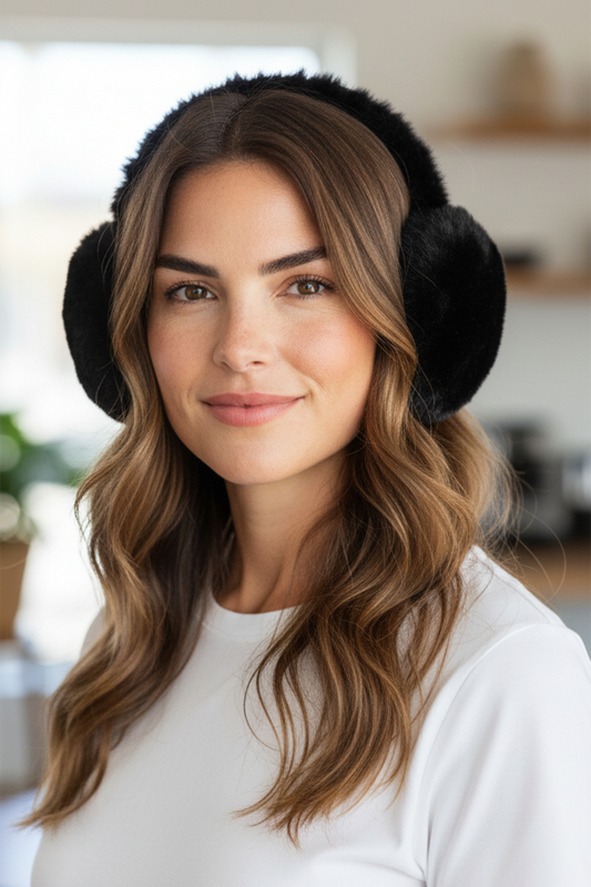 BK FAUX SHEARLING EAR MUFFS