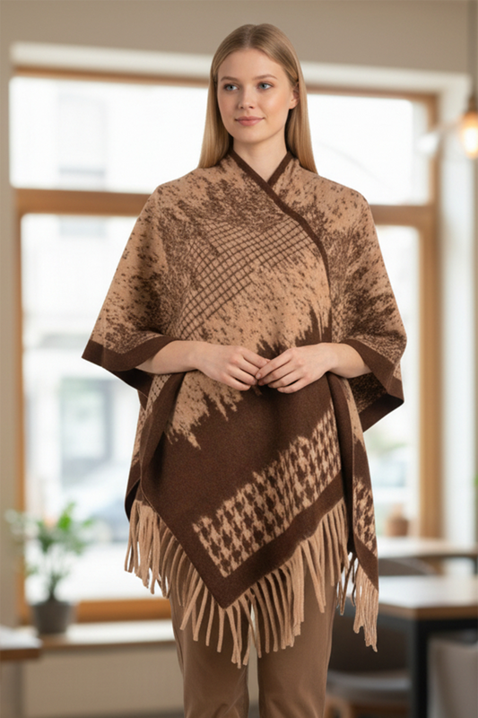 BR HOUNDSTOOTH WRAP