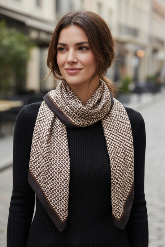 BE 35.5" GEOMETRIC V SQ SCARF