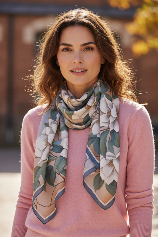 WH 27.5" MAGNOLIA SQ SCARF