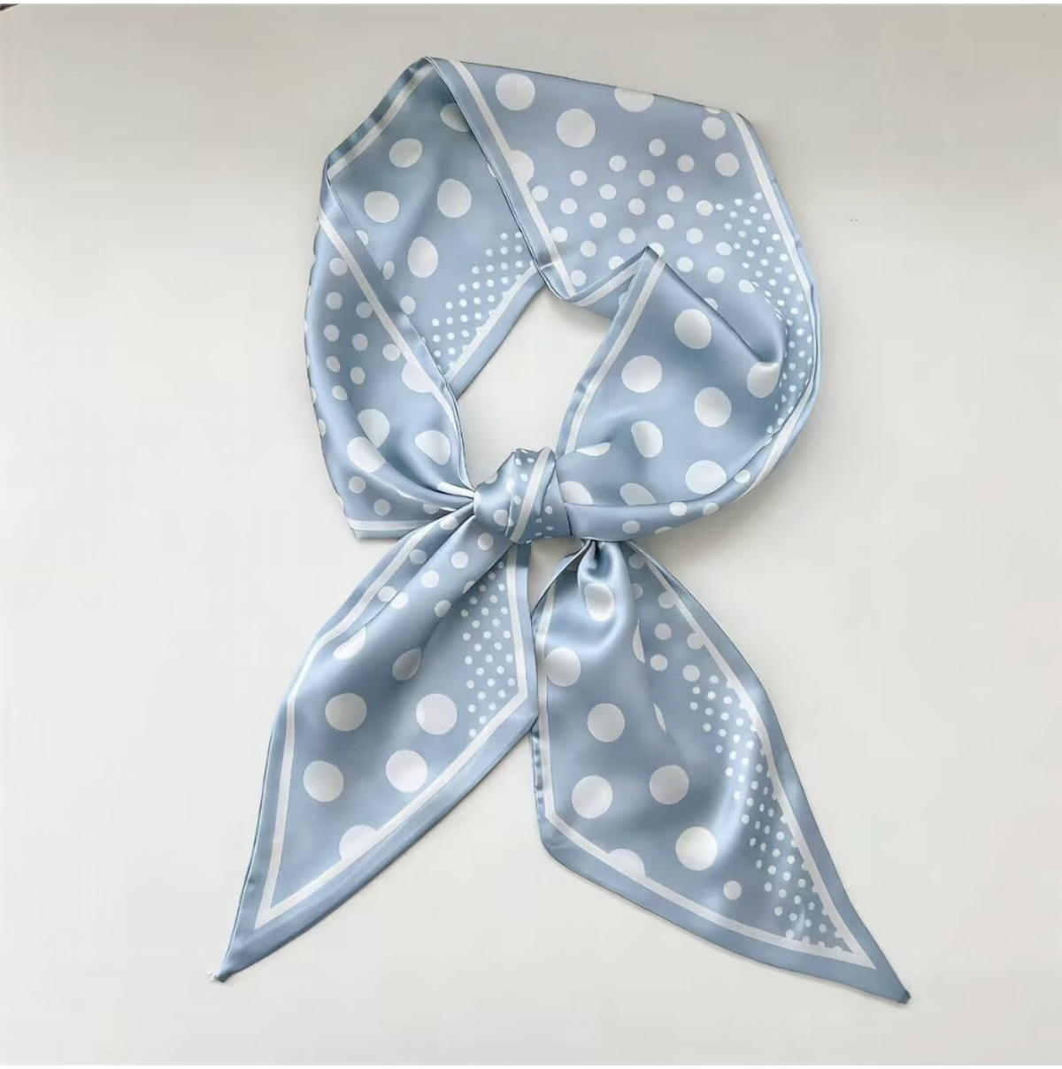 Bl Polka Dot Skinny Scarf  5x57"