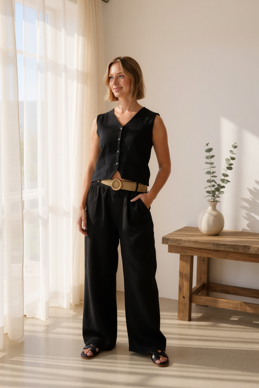 Knit Button Down Vest