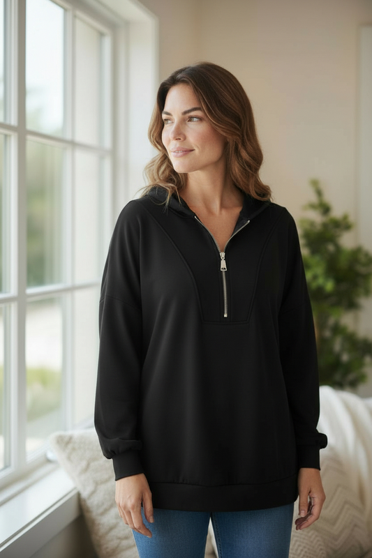 BK HALF ZIP SCUBA HOODIE