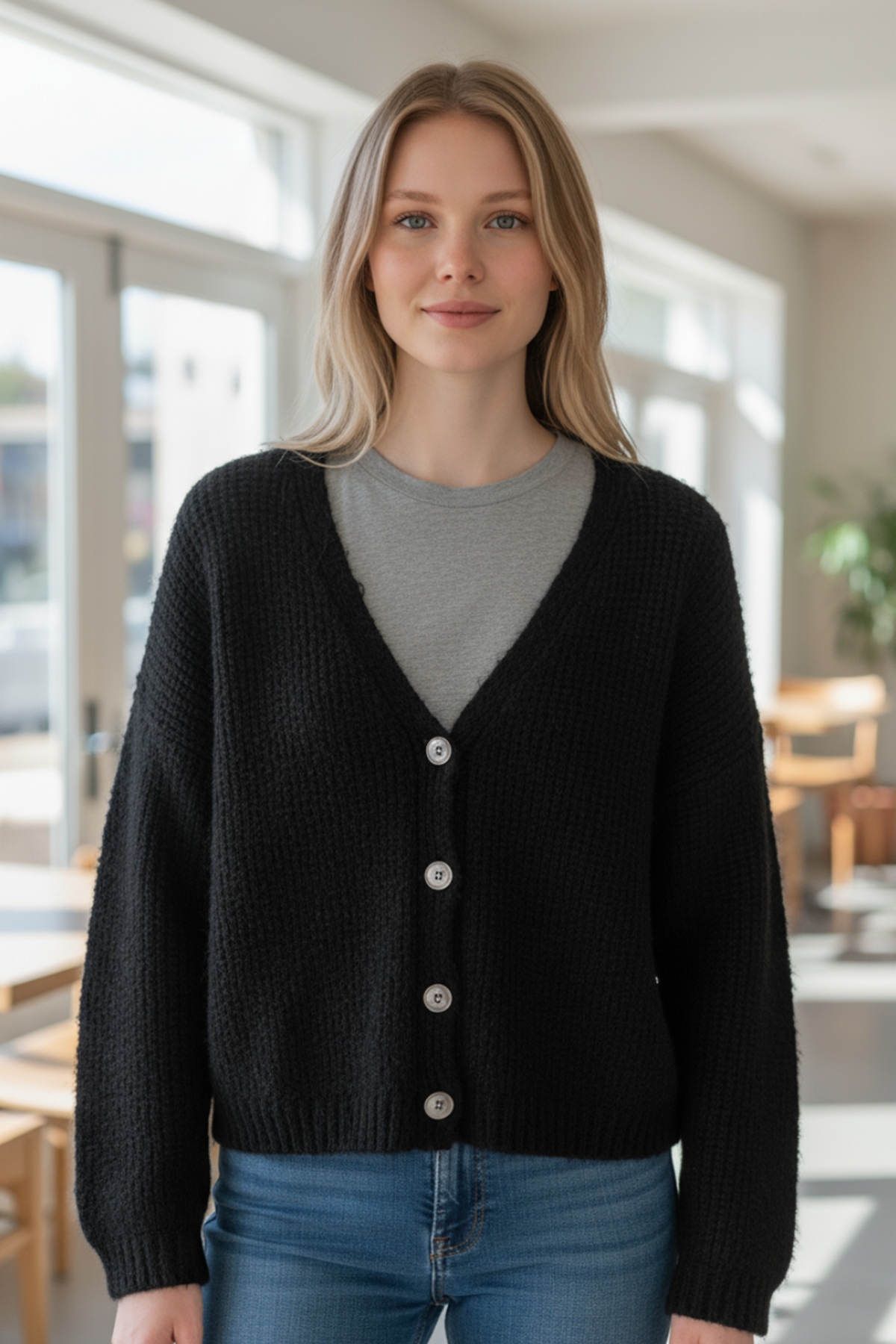 BK CHUNKY KNIT CARDIGAN