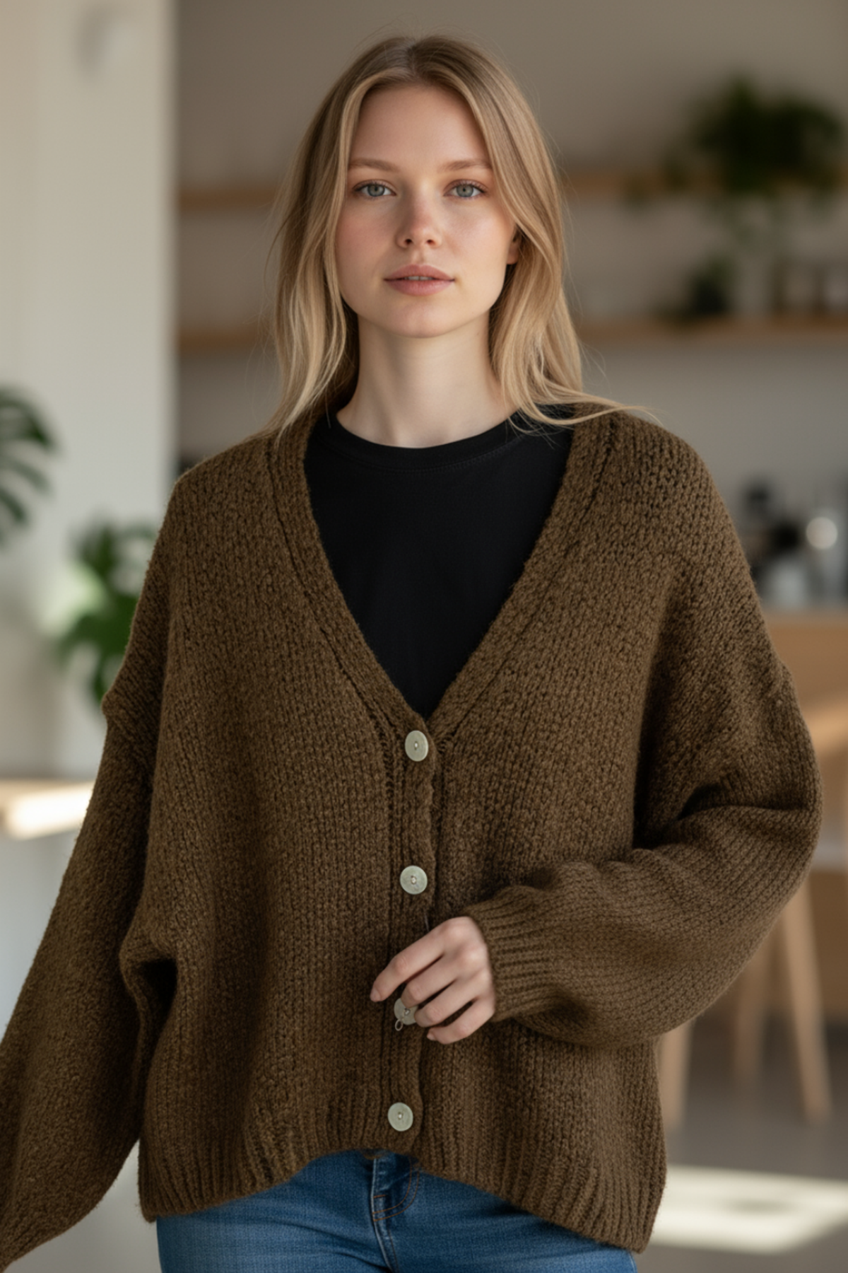 BR CHUNKY KNIT CARDIGAN
