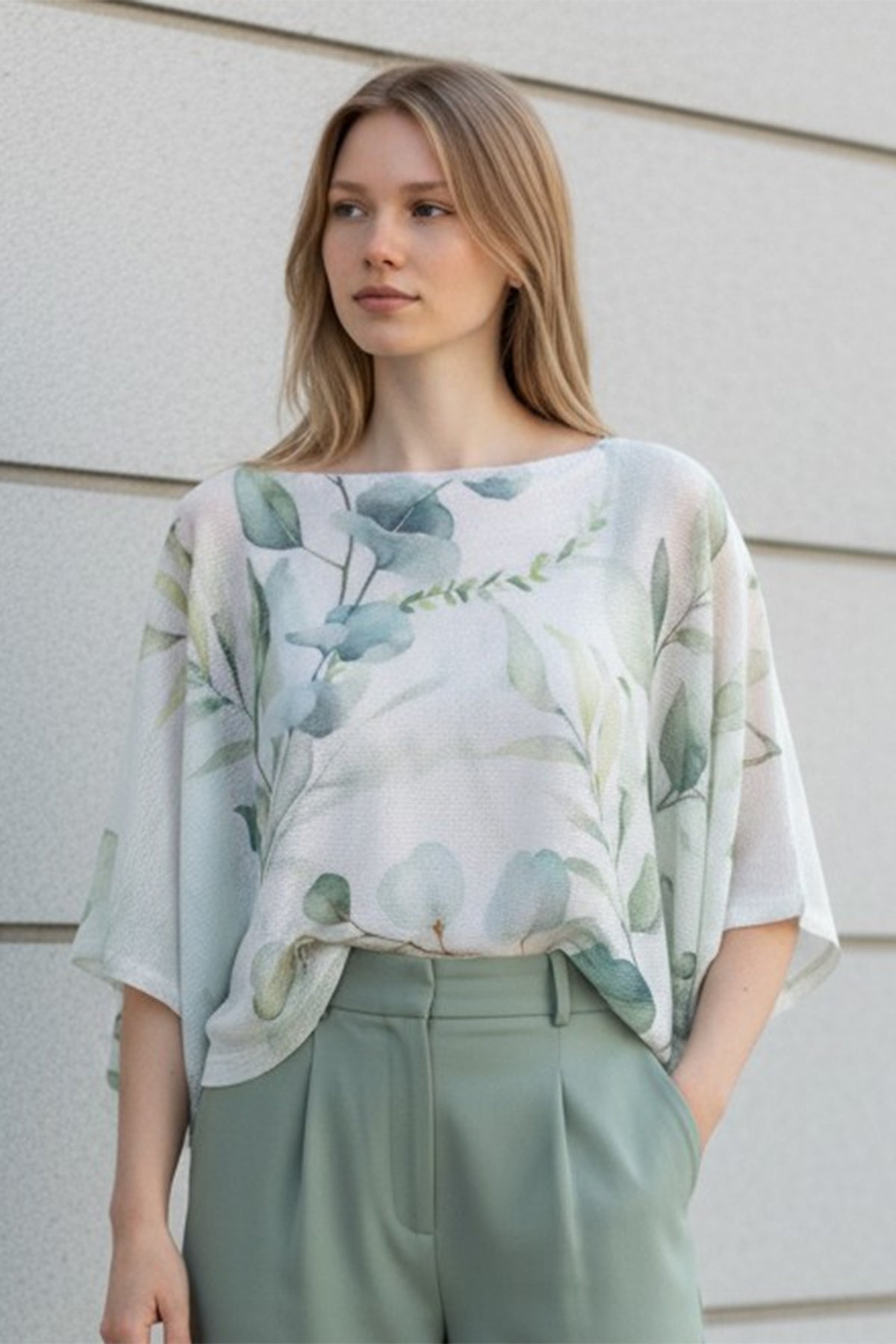 Eucalyptus Print Top
