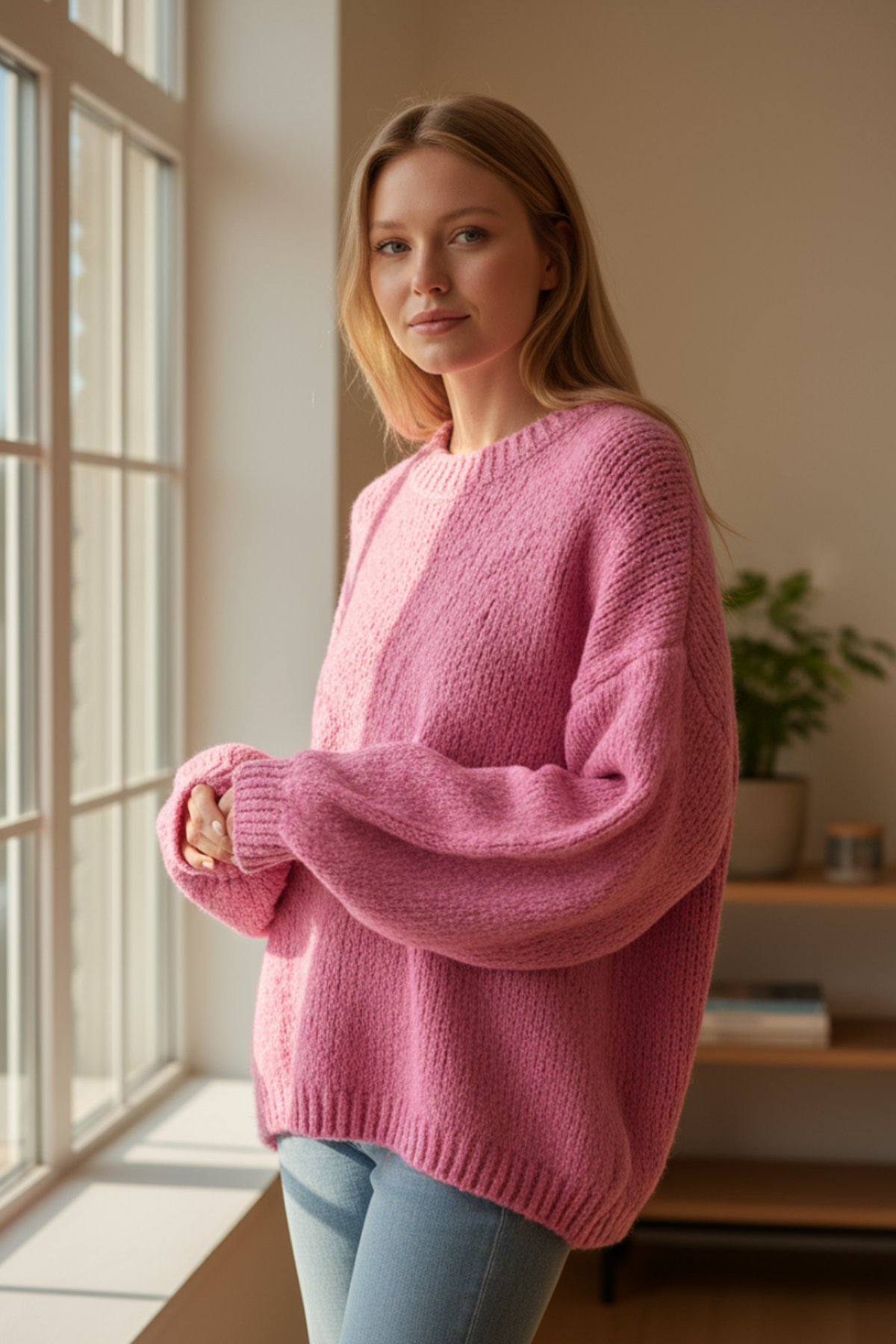 PK CHUNKY KNIT CREW SWEATER
