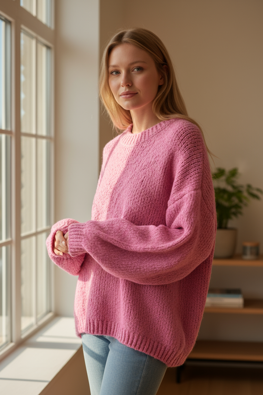 PK CHUNKY KNIT CREW SWEATER