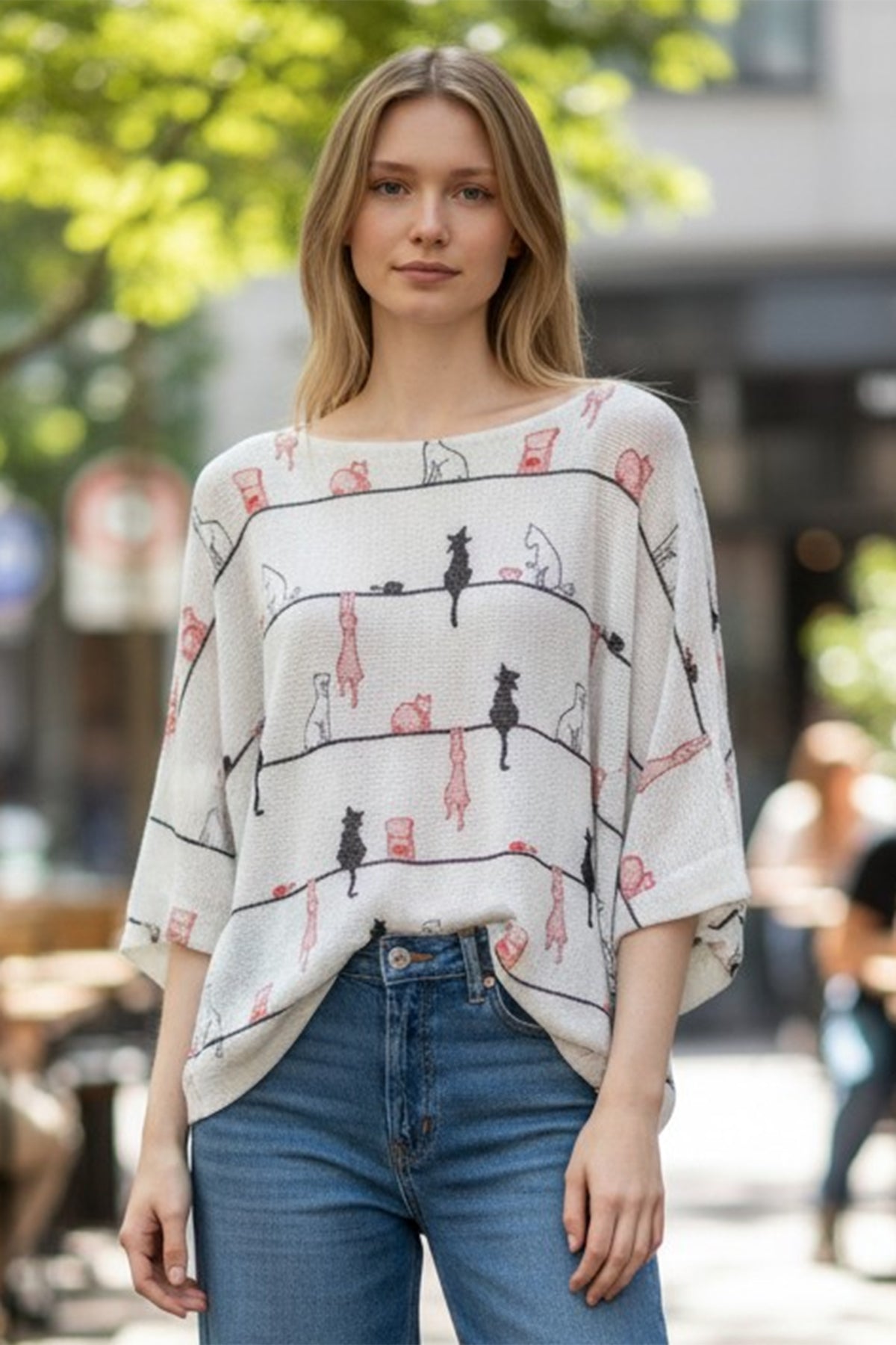 Cat Print Top