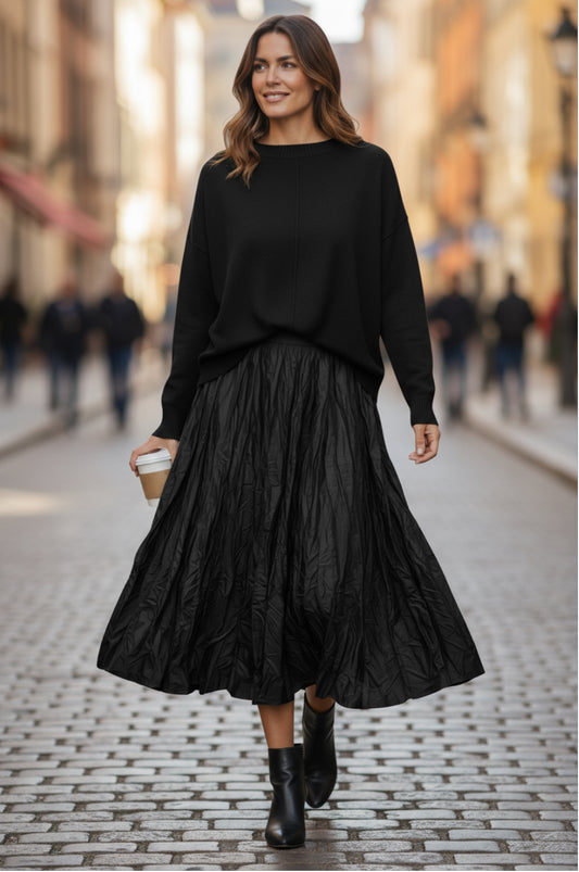 BK CRINKLE SATIN SKIRT