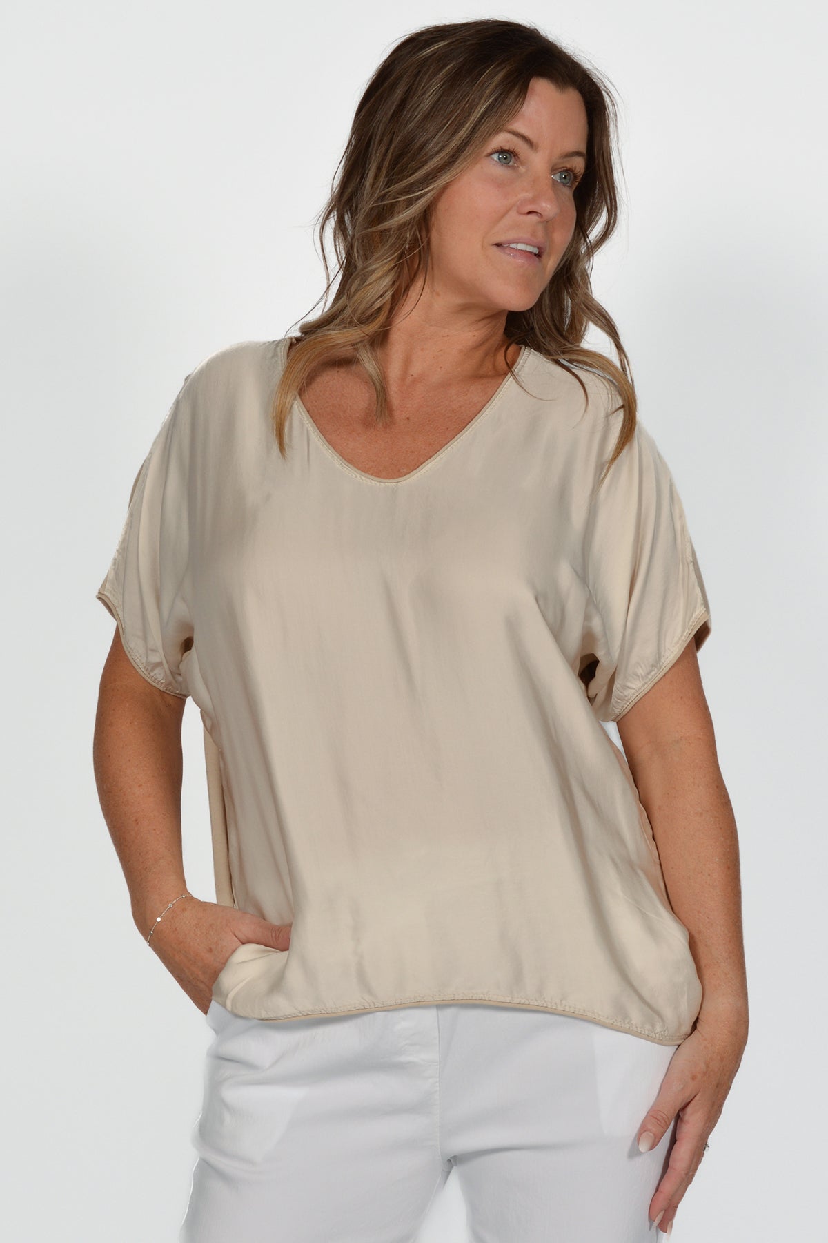 Satin Front Tee