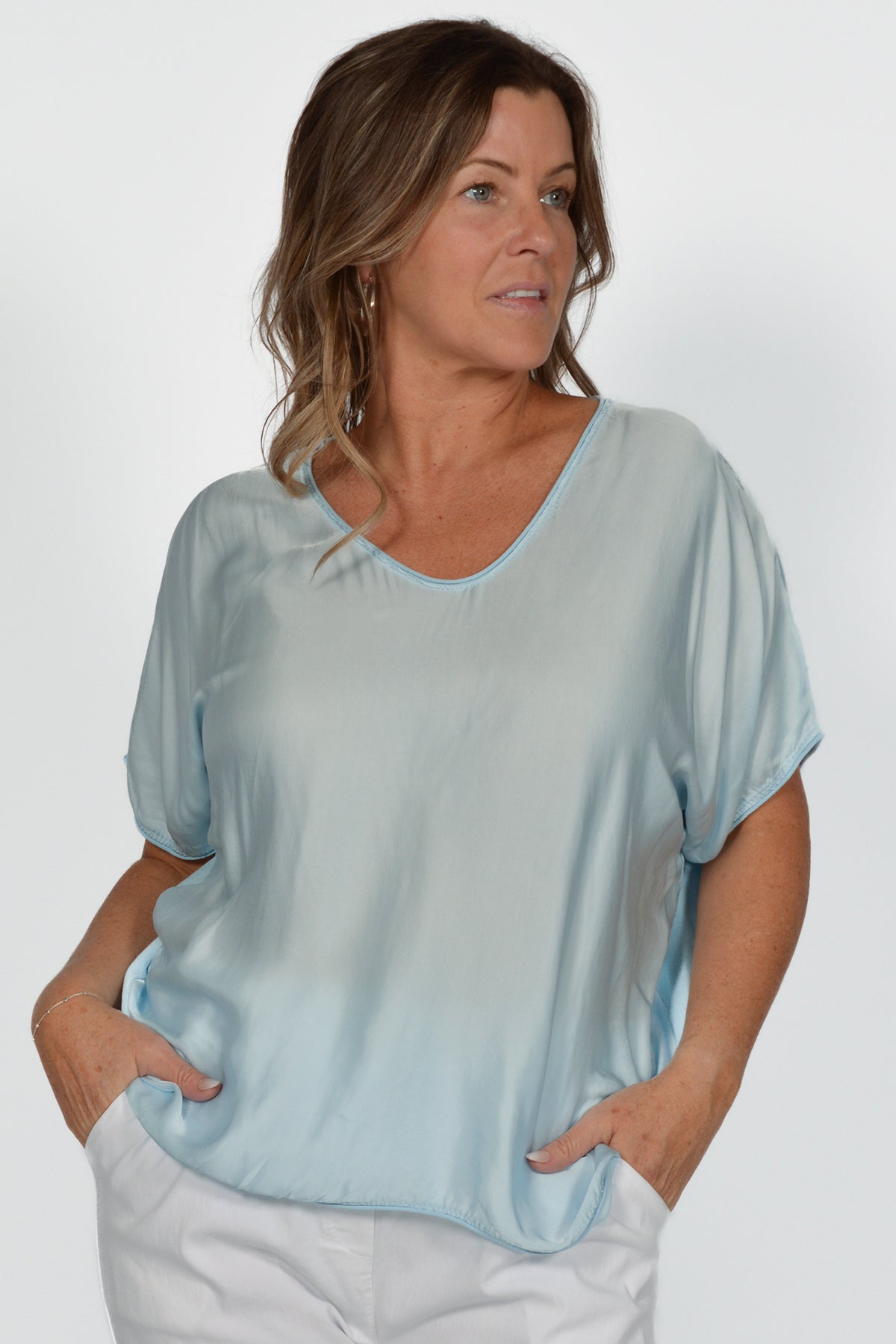 Satin Front Tee
