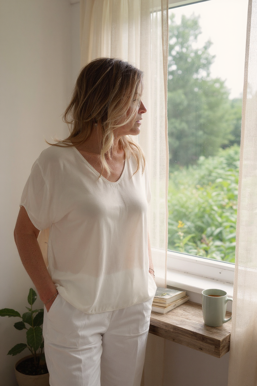 Satin Front Tee