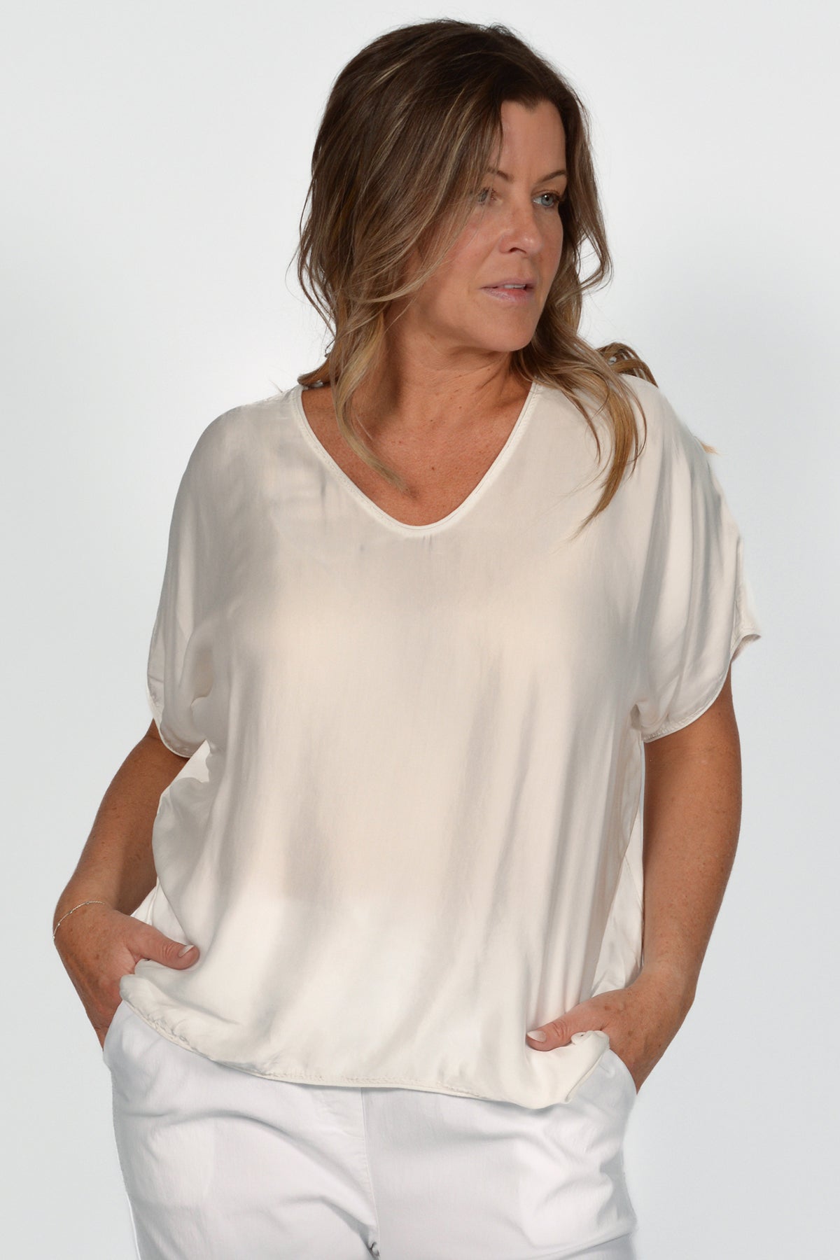 Satin Front Tee