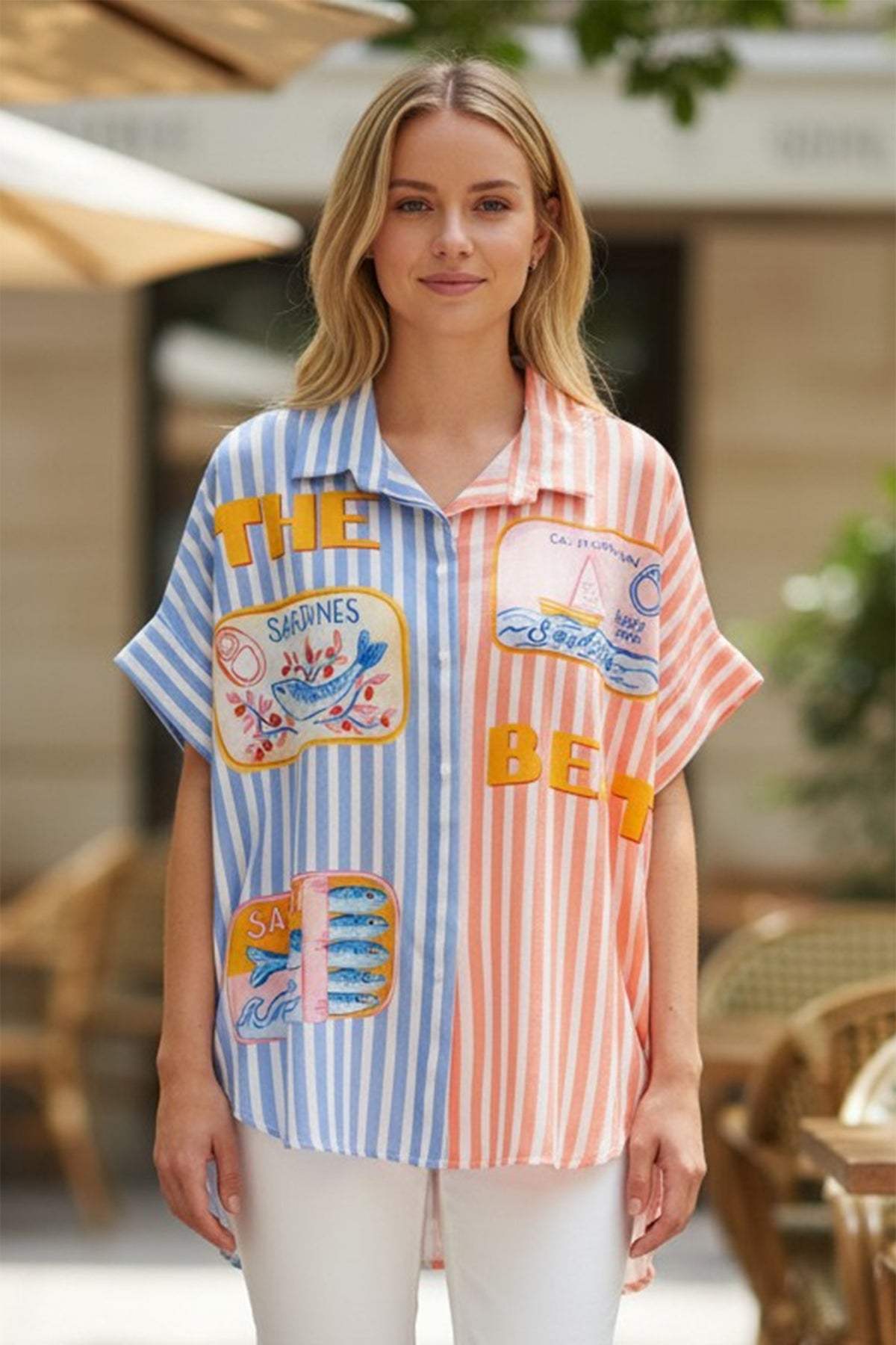 Striped Sardine Short Sleeve Shirt