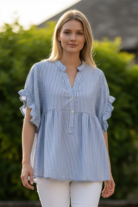 Seersucker Babydoll Shirt