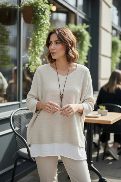 Textured 2pc Top