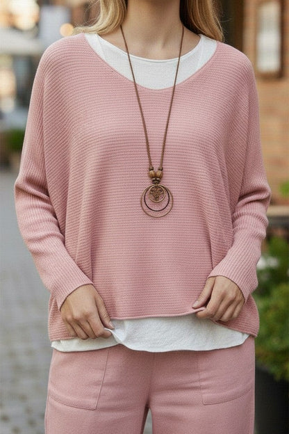 Textured 2pc Top