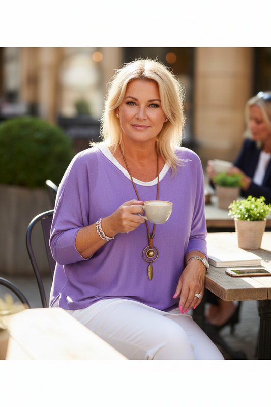 PU 2PC TUNIC W/NECKLACE