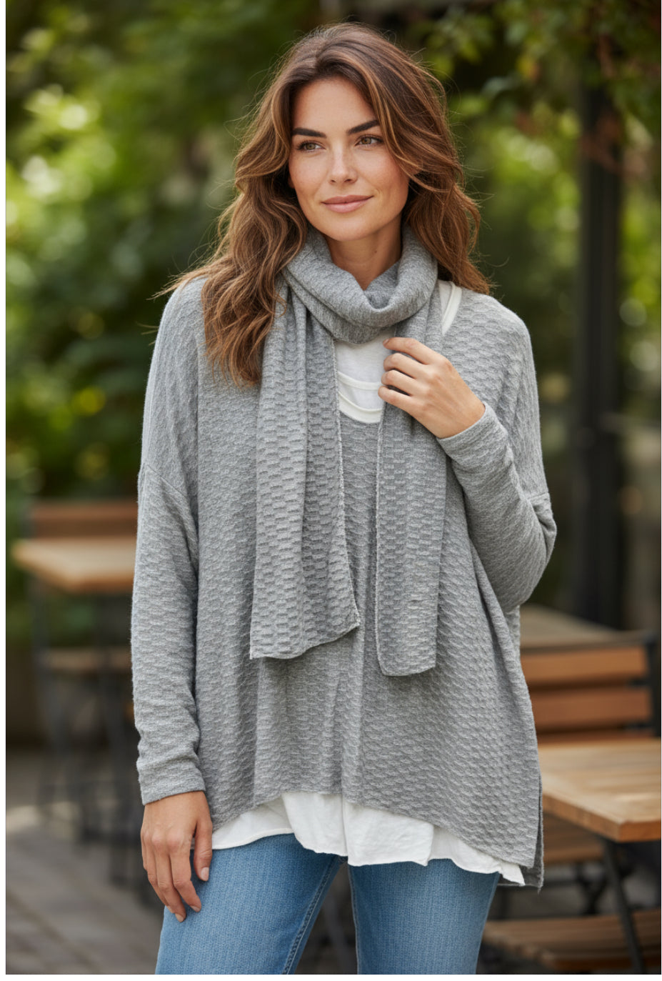 GY HONEYCOMB 2PC TOP W/SCARF