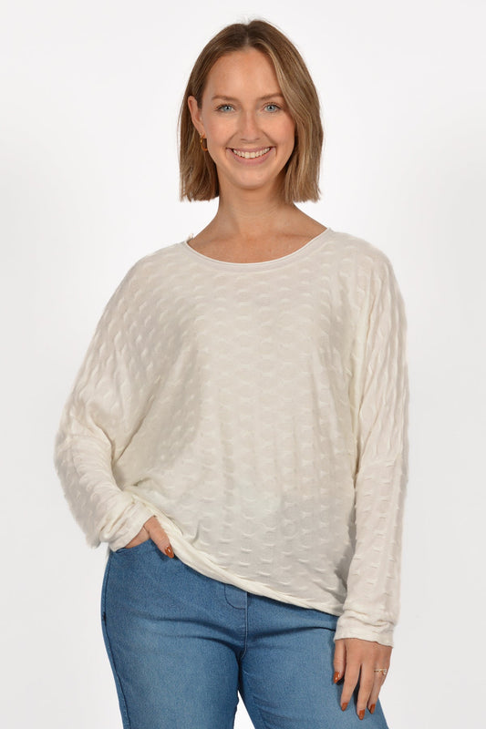 WH PATTERNED KNIT TOP