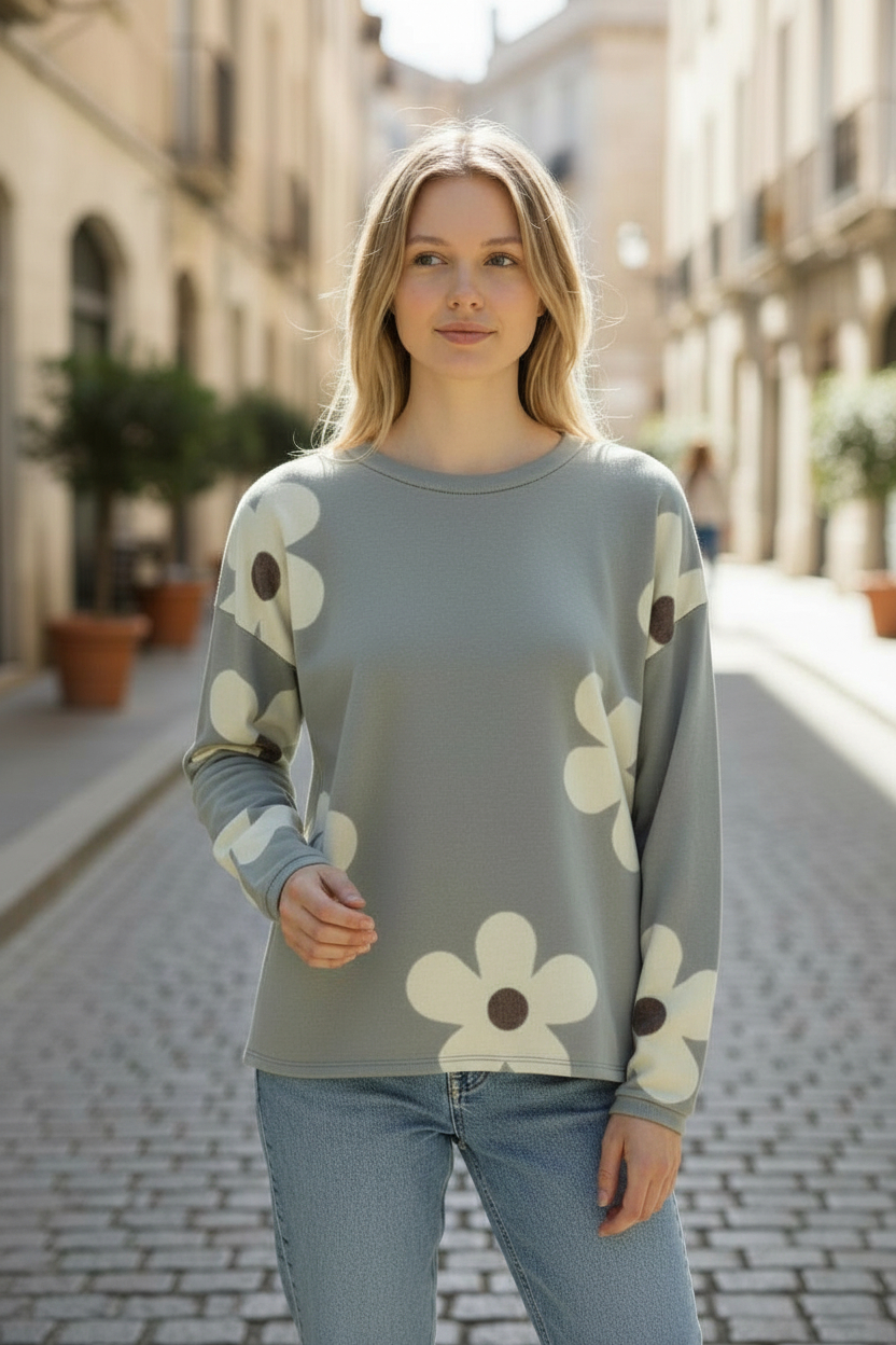 GY DAISY PRINT TOP