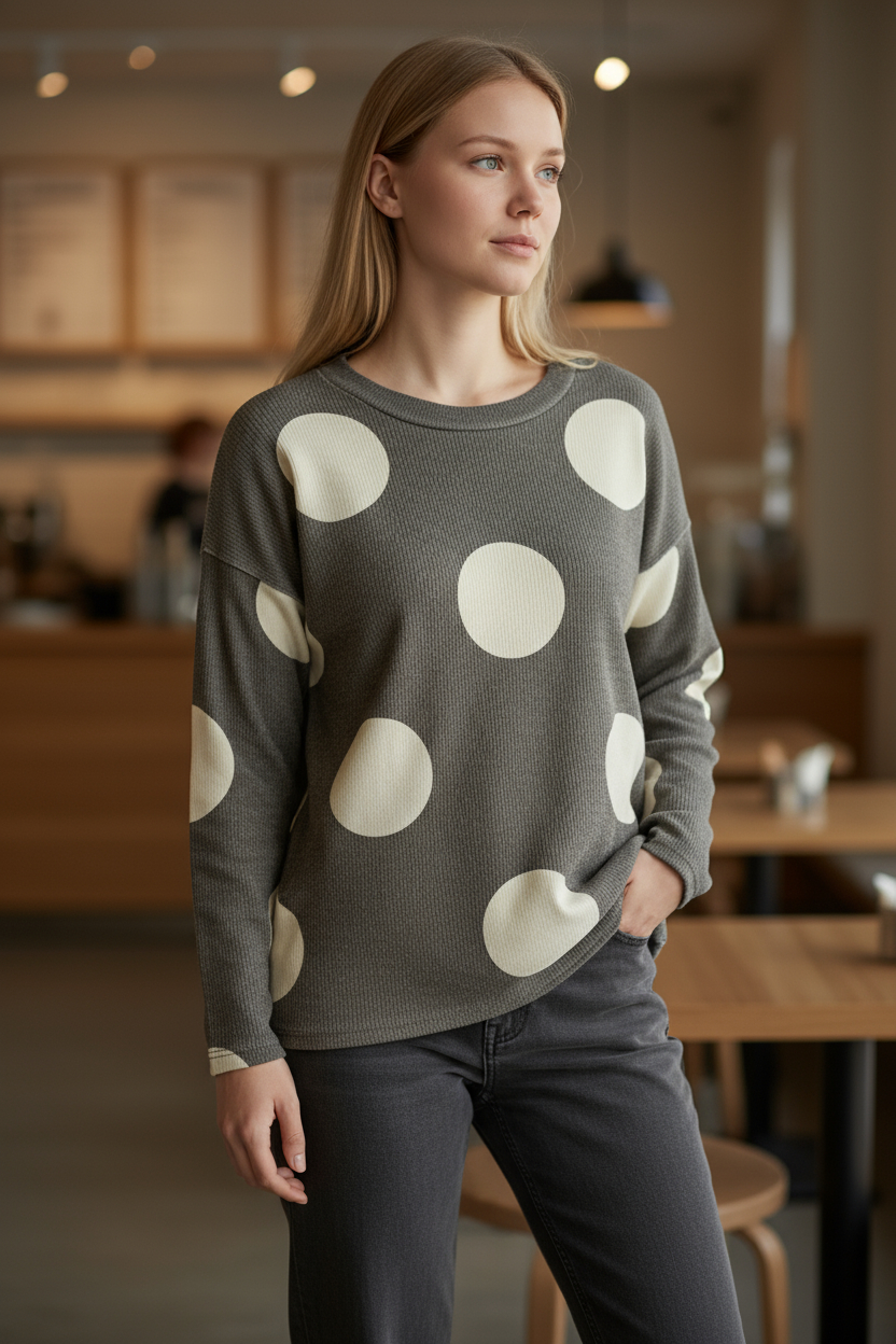 BR POLKA DOT PRINT TOP