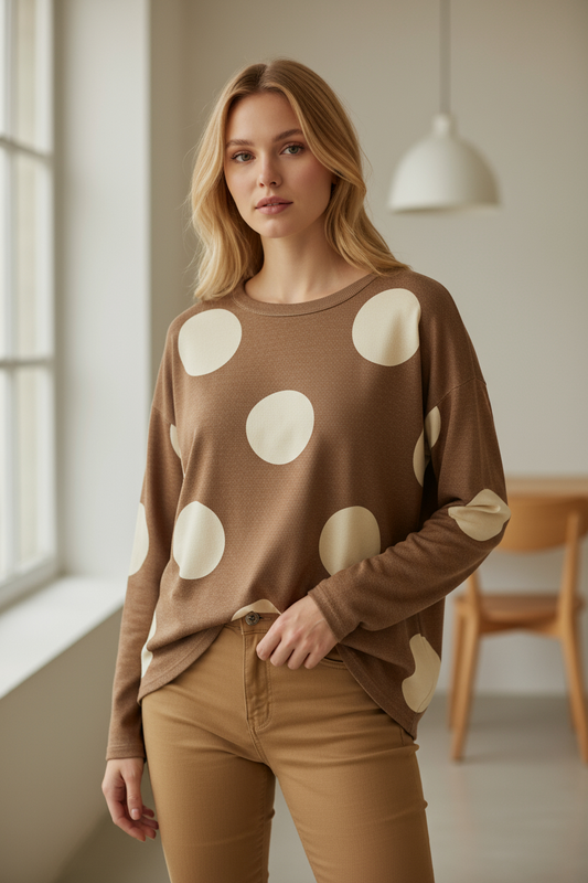 CA POLKA DOT PRINT TOP