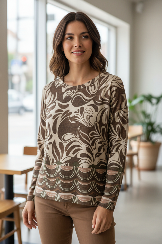 DBR FILIGREE PRINT TOP