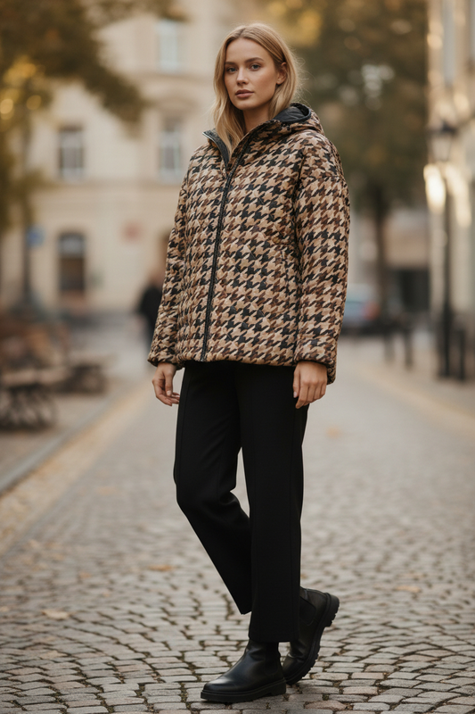 REVERSIBLE HERRINGBONE COAT