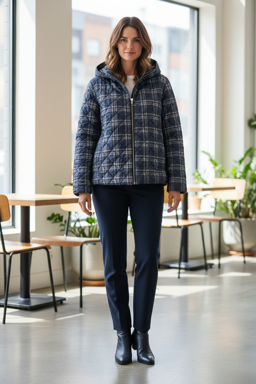 REVERSIBLE NA PLAID COAT