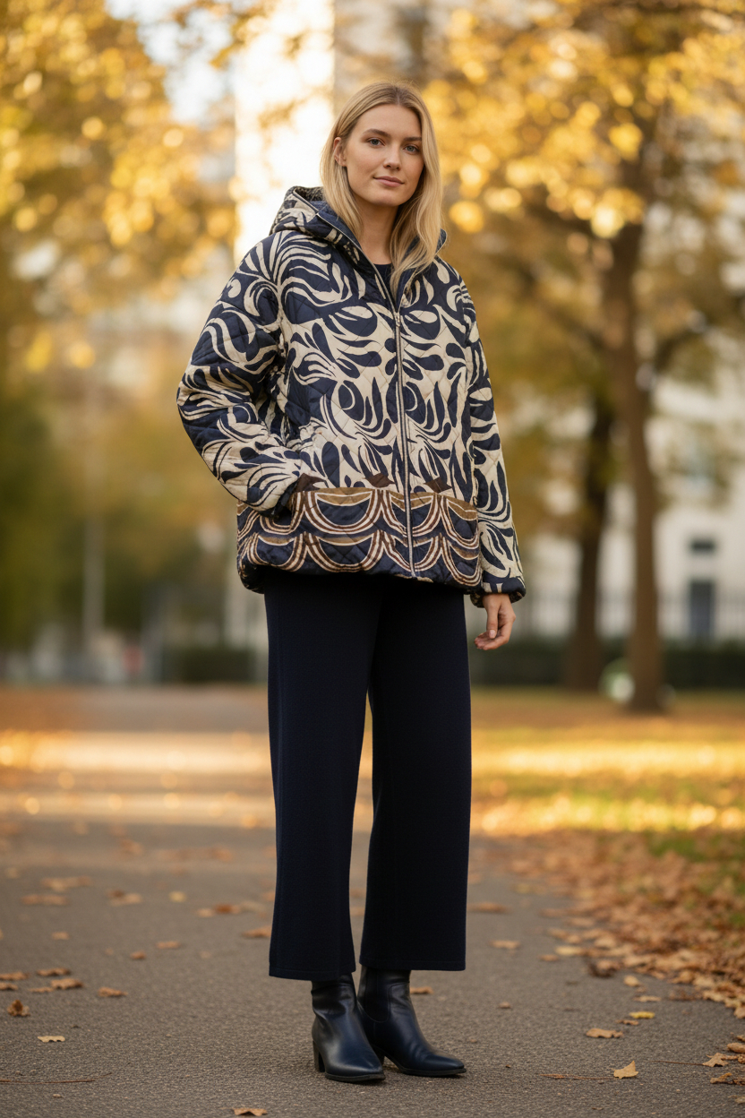REVERSIBLE NA FILIGREE COAT
