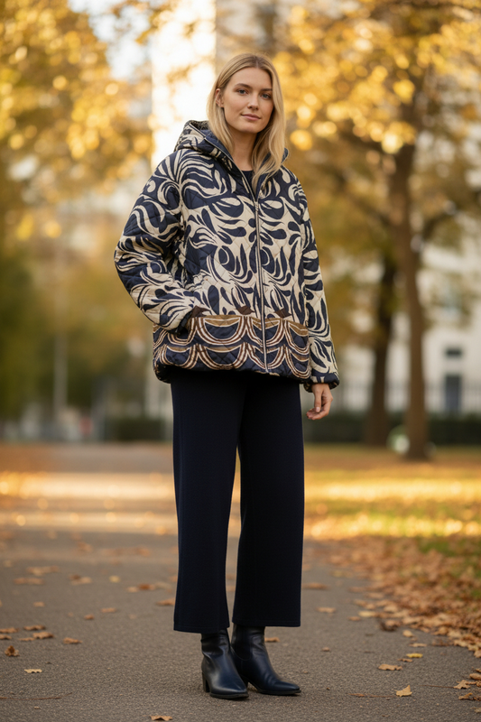 REVERSIBLE NA FILIGREE COAT