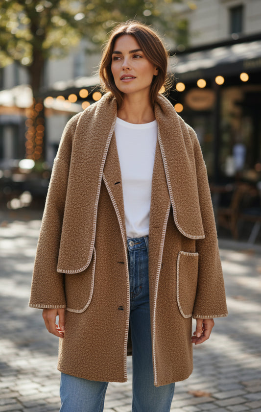 CA WHIPSTITCH COAT W/SCARF