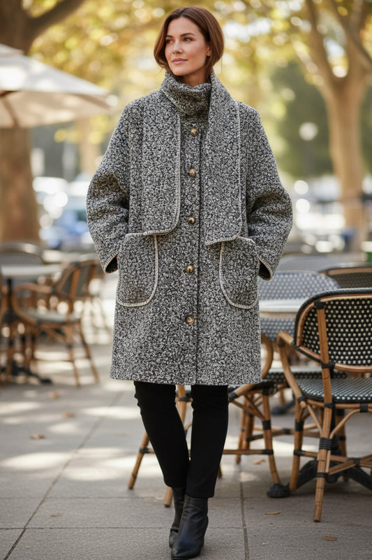 SP WHIPSTITCH COAT W/SCARF