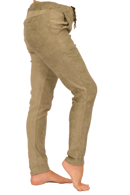 GR WASHED FAUX SUEDE PANT