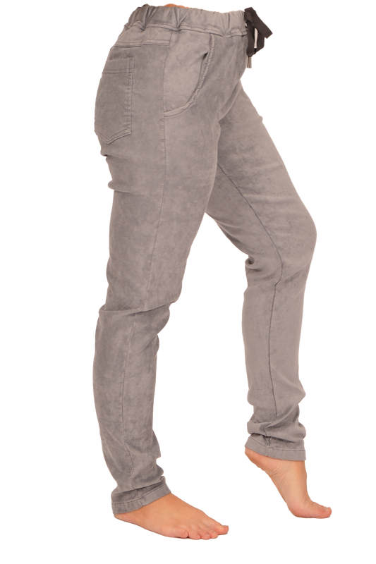 GY WASHED FAUX SUEDE PANT