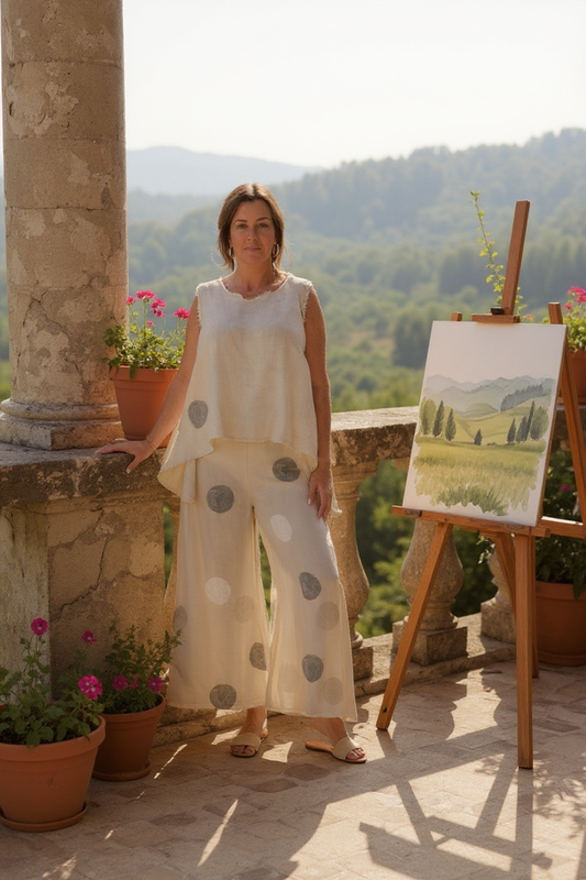 Fray Edge Linen Tank