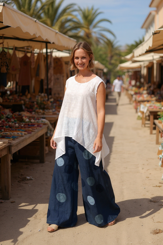 Fray Edge Linen Tank