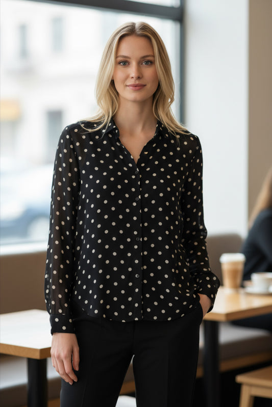 POLKA DOT PRINT SHIRT
