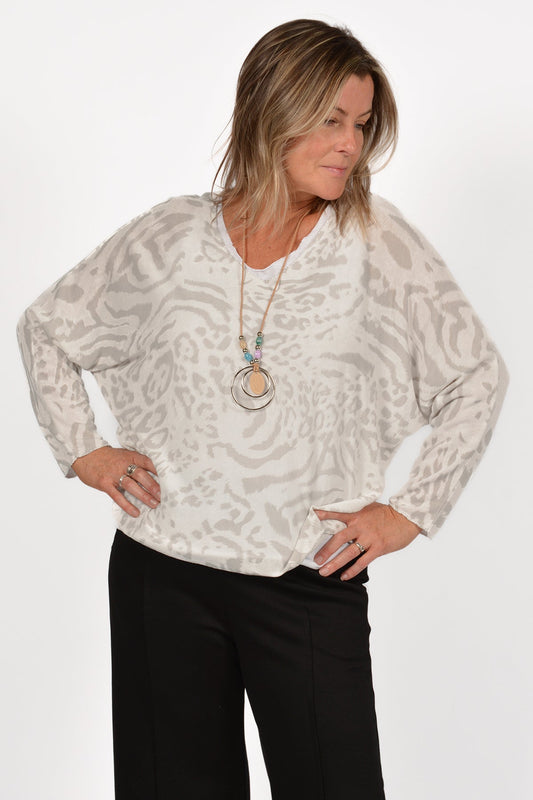 WH LEOPARD PRINT 2PC TOP