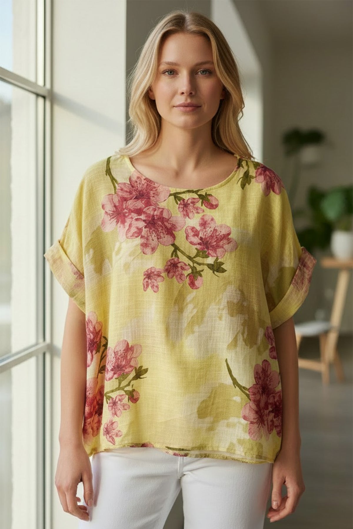 Floral Print Cotton Top
