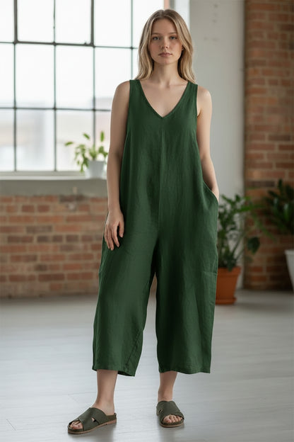 Tie Back Linen Jumper