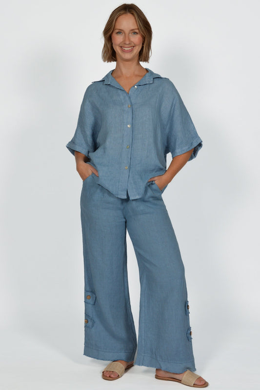 Short Sleeve Linen Shirt