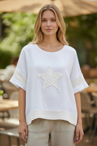 Linen Tee with Star